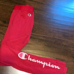 Champion leggings size medium red pink